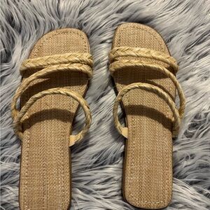 American Eagle Outfitters Beige Braided Sandals